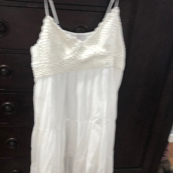 White Crochet Top Dress